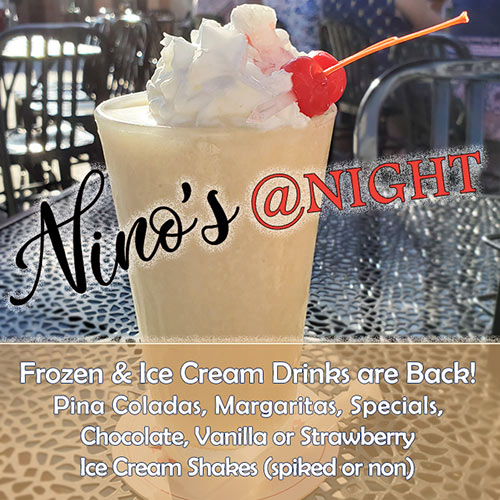 Nino's Frozen Ice Cream Drinks