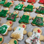 Holiday iced cookies