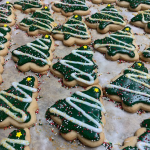 Christmas Tree shaped ice Cookies at Nino's Bakery & Restaurant in Punta Gorda, FL